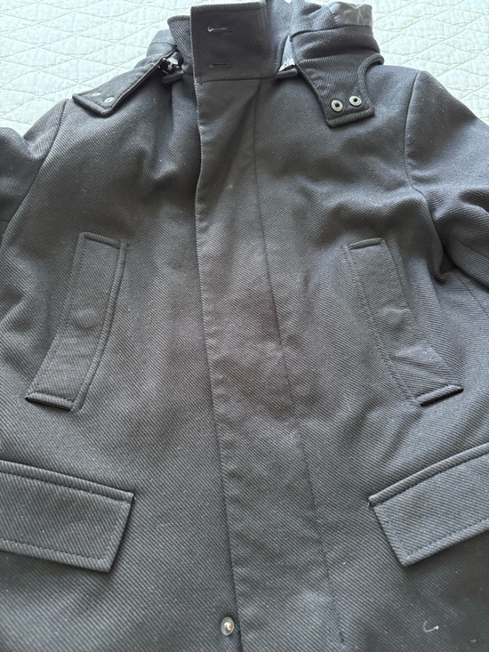 ZARA Man Black Hooded Jacket | Insulated Lined Coat | Size M - Picture 5 of 9